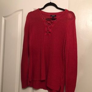 Dark pink chaps sweater size large